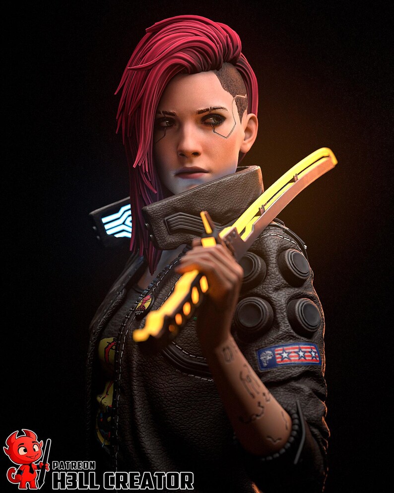 Cyberpunk 2077 Female V Fan-art Model for Painting - Etsy