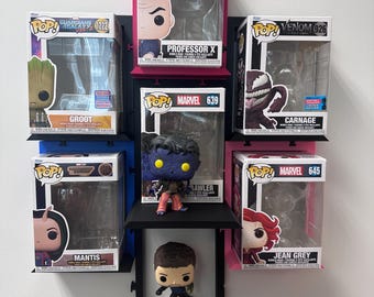 Neu Entworfenes Rechteck Funko Pop Regal | Funko Pop Display | Floating Shelf Decor | Funko Pop Verschluß | Wandregal | Figuren