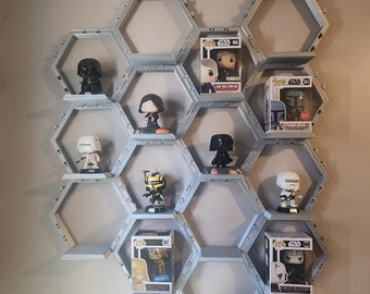 Großes Funko Pop Regal | Funko Pop Display | Floating Shelf Decor für Funko Pop | Funko Pop Locking Wandregal W / Bühne