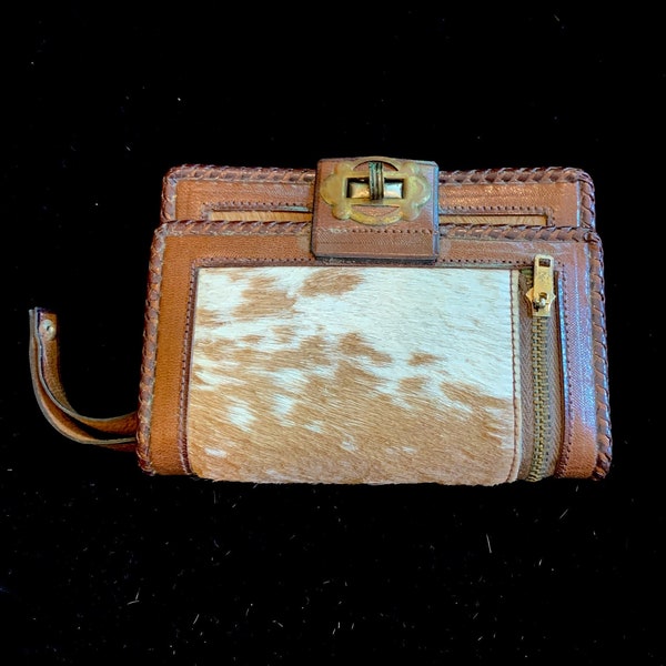 50s Gaitan Calfhide Wallet, Made in Mexico Wallet, Leather Mexico Wallet, Handmade Leather Wallet, (Gaitan handbag, Gaitan purse,