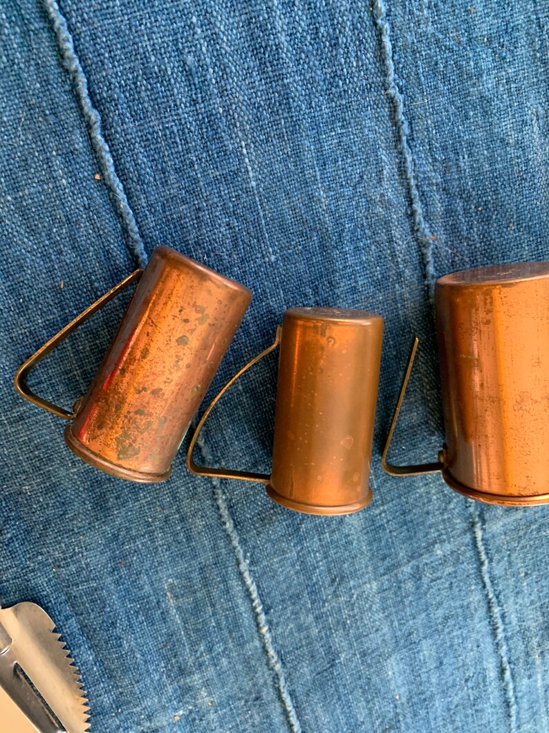 Old Copper Measuring Cups Mix 'n' Match Copper Cups Etsy