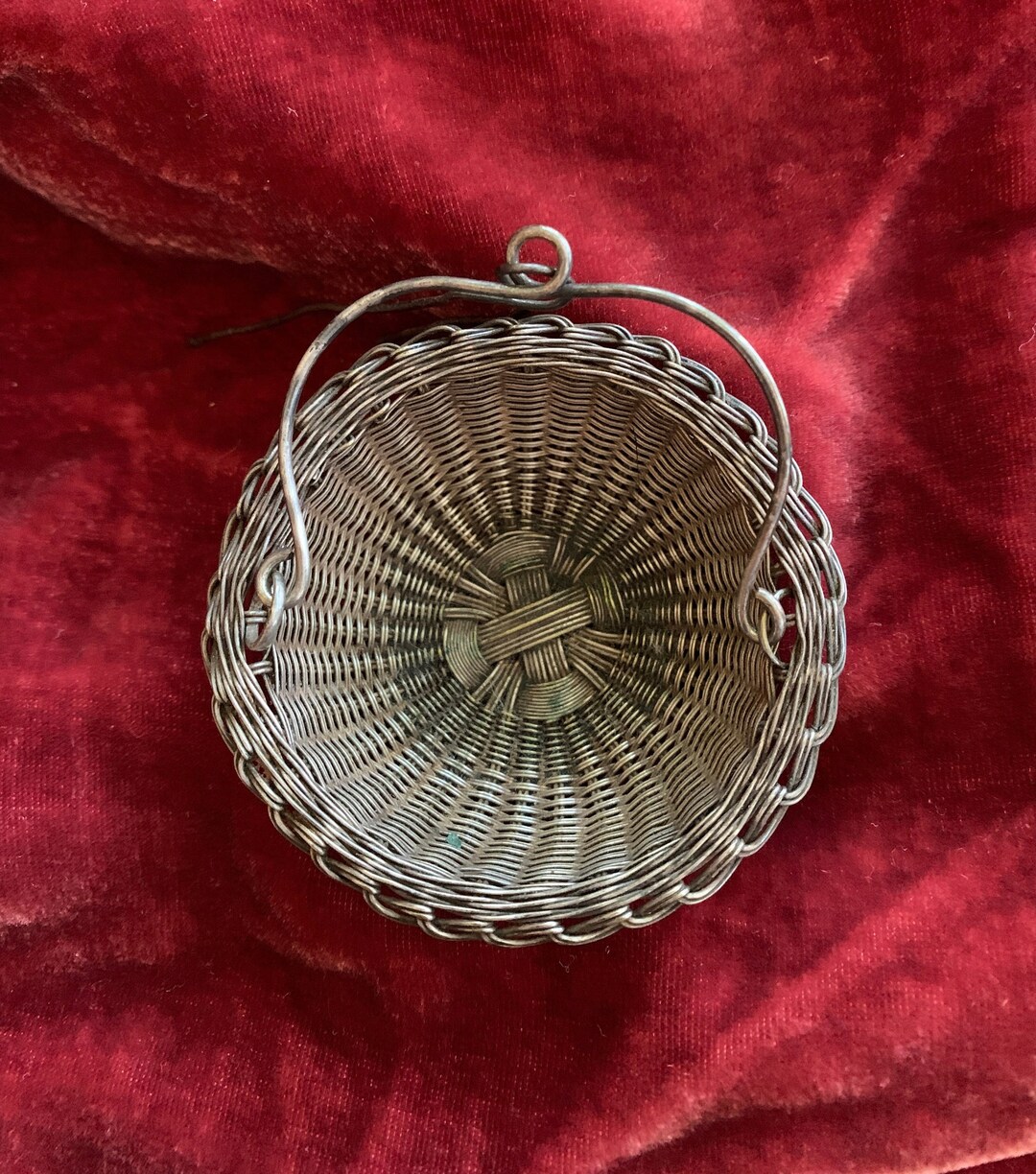 Victorian Woven Tea Strainer, 1890s1900s Sterling Tea Strainer