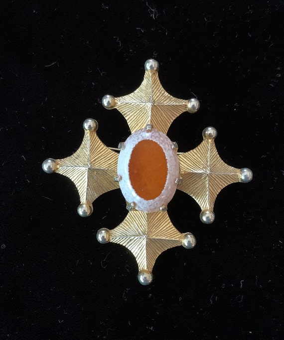 Van's Authentic Signed Maltese Cross pin, 1960s c… - image 1