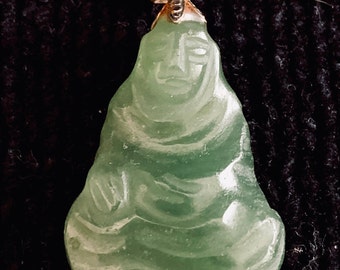 Jadeite Buddha Pendant, Jade Necklace, Buddha necklace, Jade Buddha
