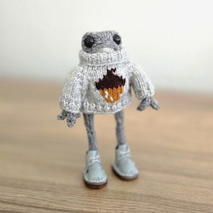 Handmase Frosch, netter reizender grüner Frosch, fertiges Spielzeug, kleiner Frosch häkeln Amigurumi Spielzeug, grüner Frosch, Amigurumi-Puppe