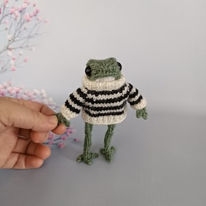 Cute Lovely Green Frog, Finished Toy, Little Frog Crochet Amigurumi Toy, Green Froggy, Amigurumi Doll