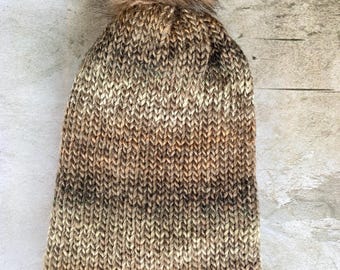 Adult Beanie with Pom Pom