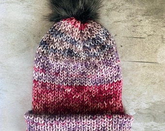 Adult Beanie with Pom Pom