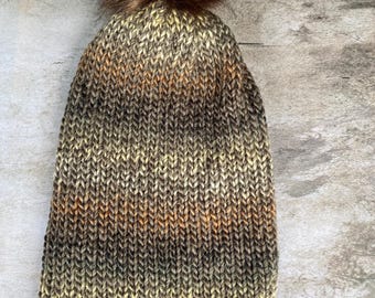 Adult Beanie with Pom Pom