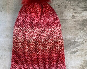 Adult Beanie with Pom Pom
