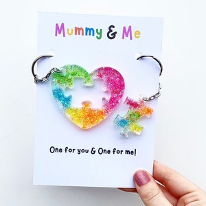 Mummy & Me Keyring - Anxiety Gift - Pocket Hug - Worry Less - First Day At School - Separation Anxiety Aid - Gift For Child