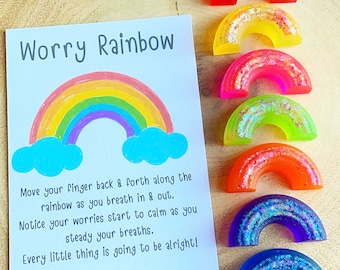 Resin Worry Rainbow – Anxiety Relief Fidget Toy, Pocket Pet