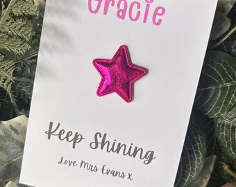 Personalized Pupil Card | Keep Shining Star, End of Term Gift