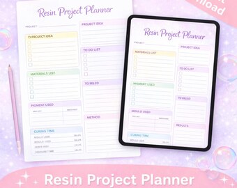 Hars projectplanner afdrukbaar | Craft Tracker (digitale download)