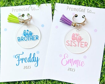 Big Sister/Brother Acrylic Keyring - Pregnancy Announcement Gift