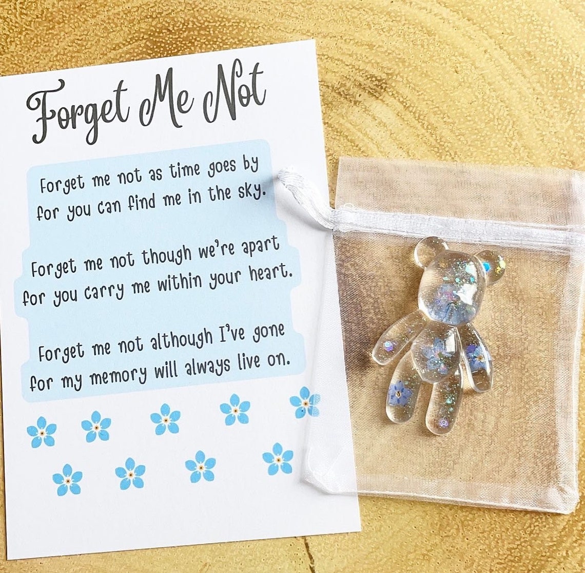 Me Not Gifts Worry Bear Me Not Flowers Etsy UK