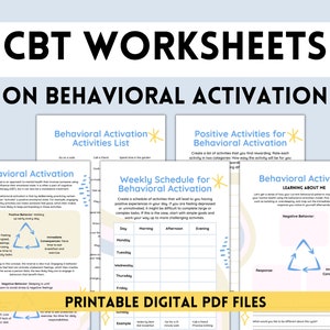 CBT Worksheets: Behavioral Activation Cognitive Behavioral - Etsy