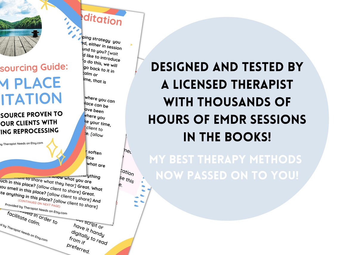 EMDR Resourcing Guide Calm Place EMDR Scripts Trauma Etsy