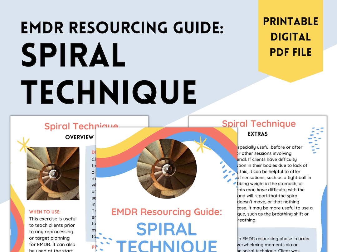 EMDR Resourcing Guide Spiral Technique EMDR Scripts Trauma Etsy