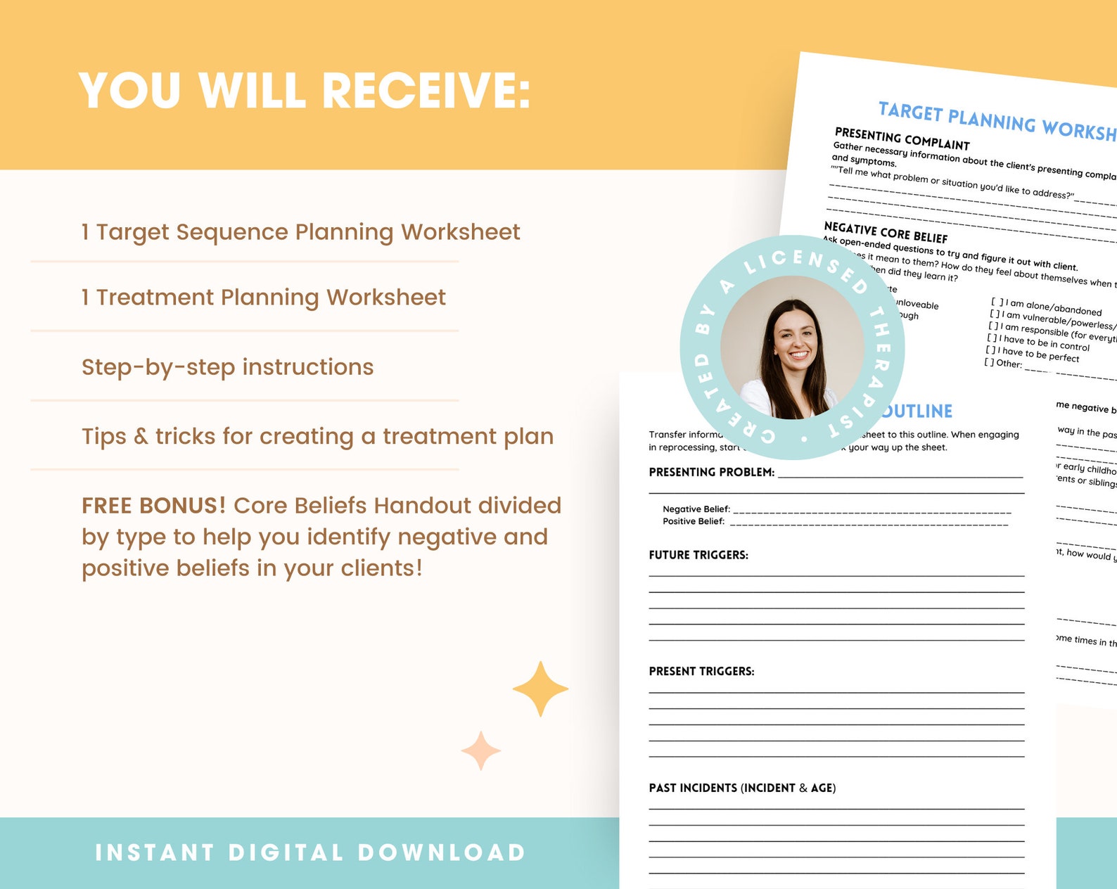 EMDR Worksheets Treatment Plan EMDR Resources, Trauma Therapy, EMDR