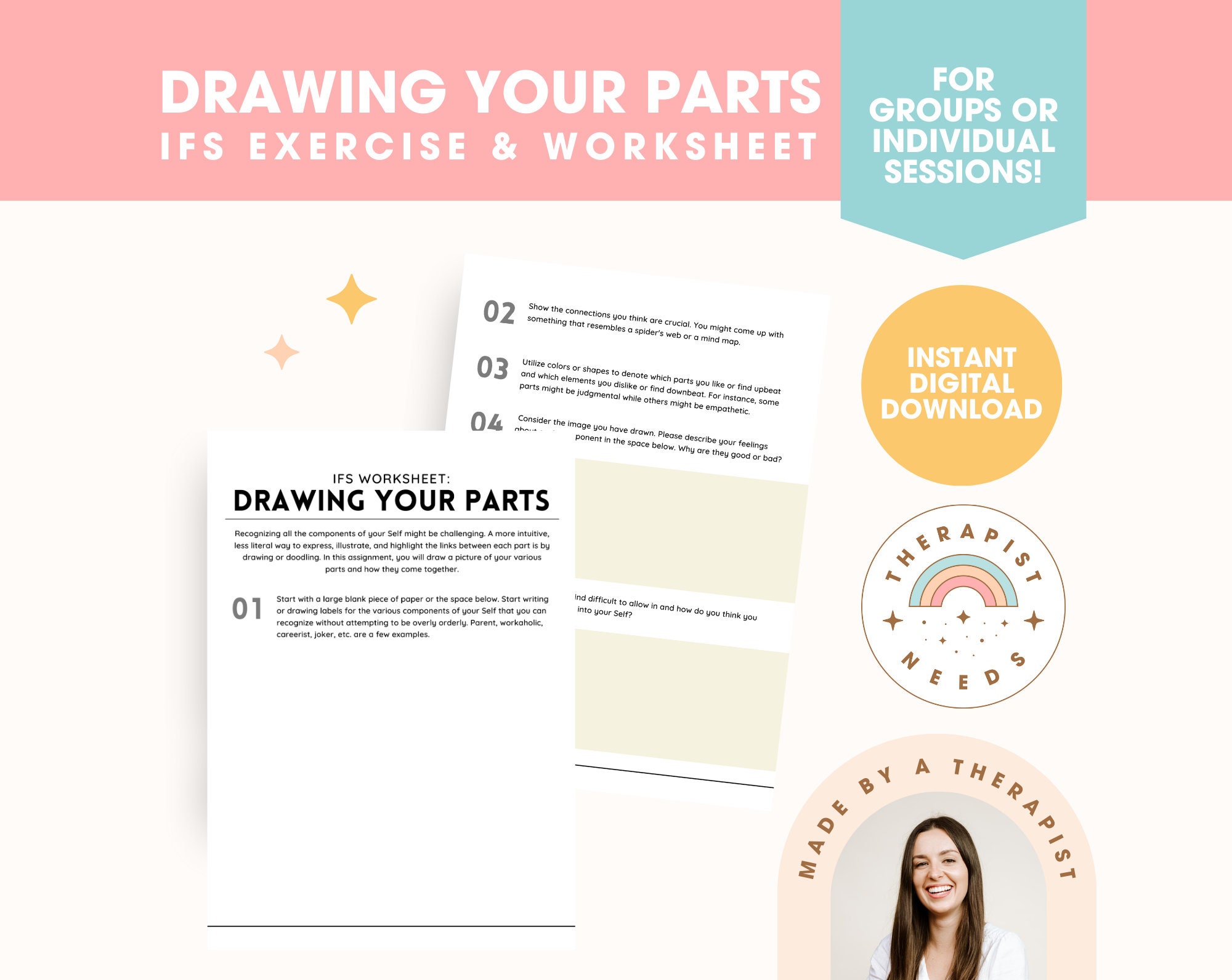IFS Parts Exercise: IFS Mapping Worksheet Internal Family Systems ...
