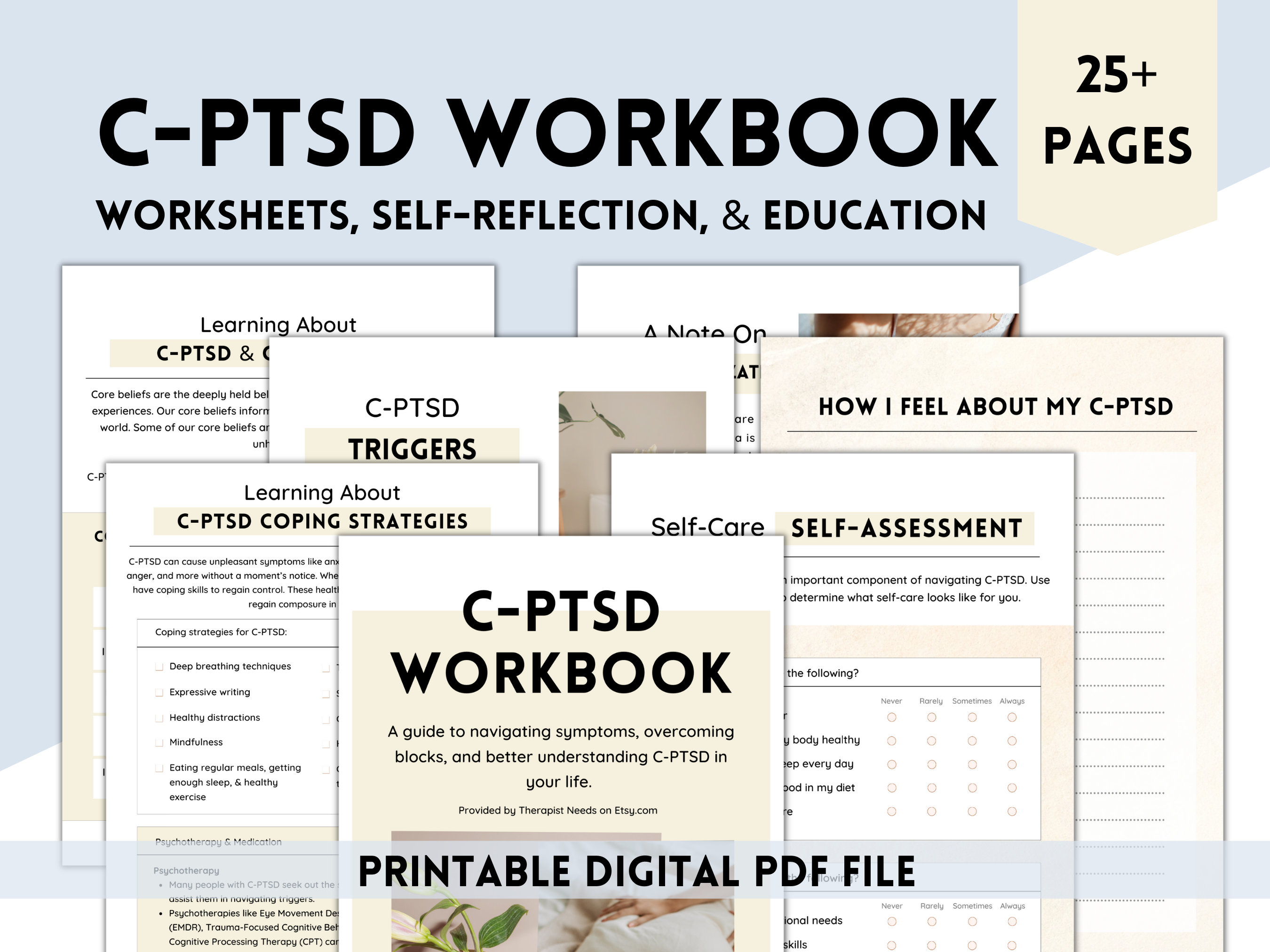 C-PTSD Workbook: C-PTSD Worksheets Trauma Therapy Complex - Etsy Australia
