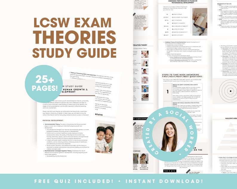 LCSW Study Guide on Theories ASWB Exam Study Guide to Ace Your Test the First Time Free Quiz