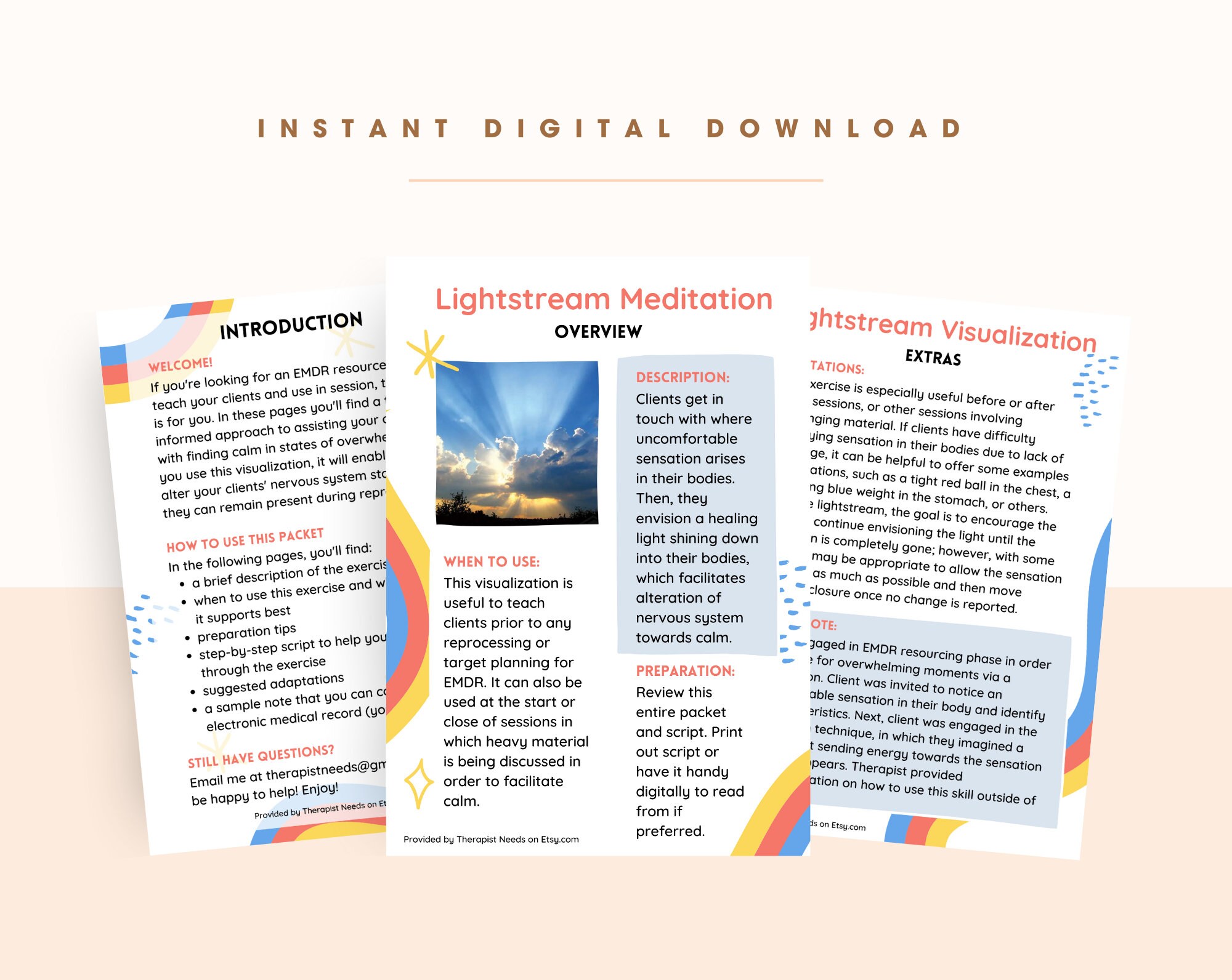 EMDR Resourcing Guide Lightstream EMDR Scripts, Trauma Therapy