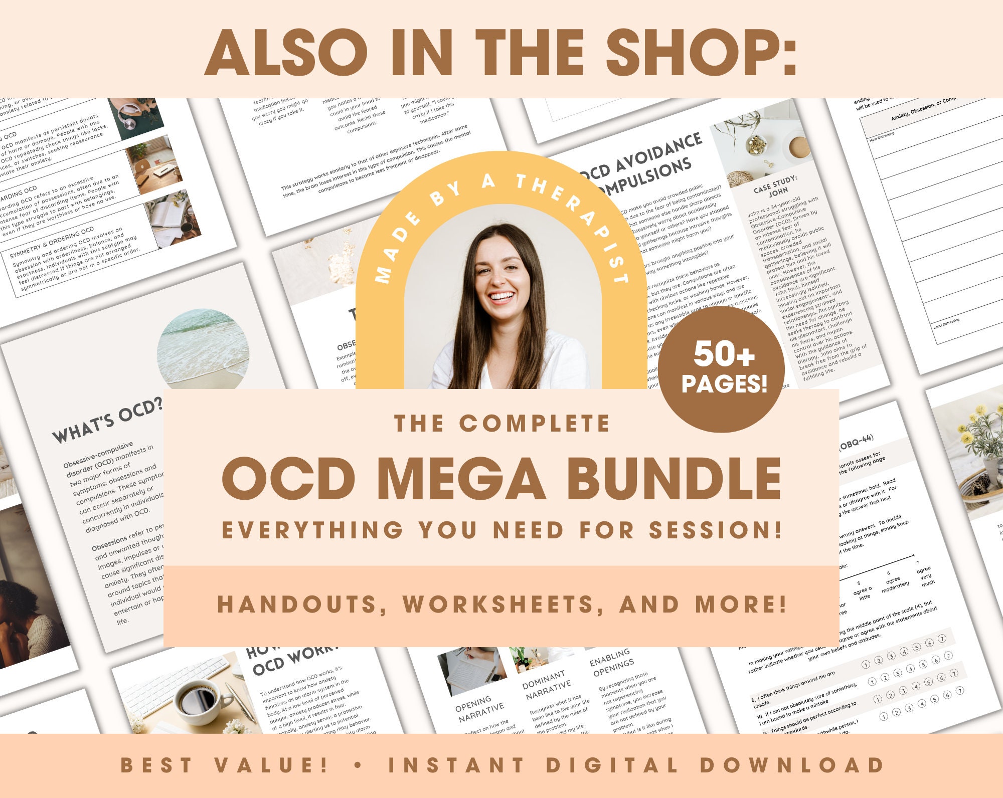 OCD Assessment Tool | OCD Worksheet &amp; Test With Answer Key for ...