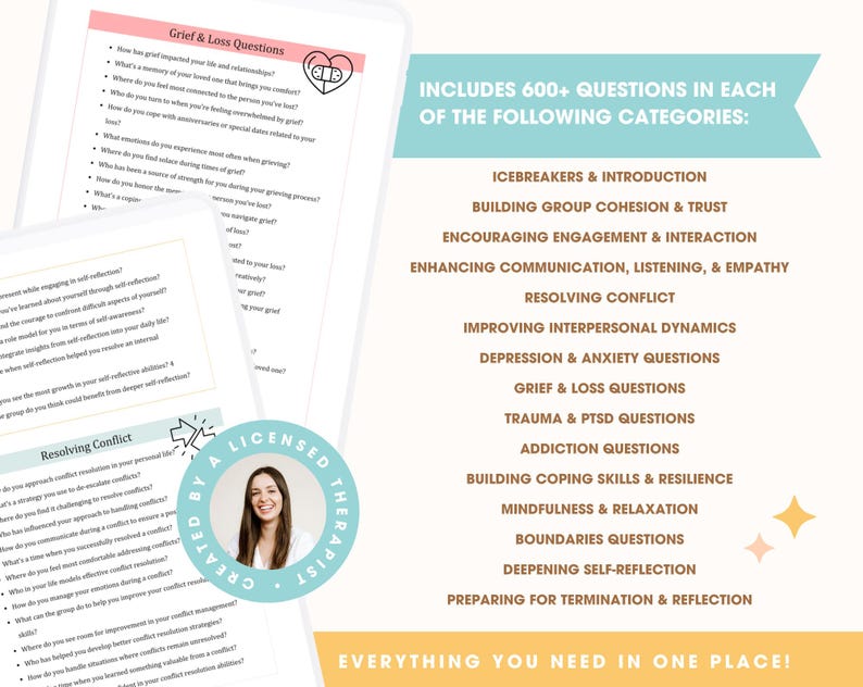 Group Therapy Questions 600 Therapy Session Questions for Group