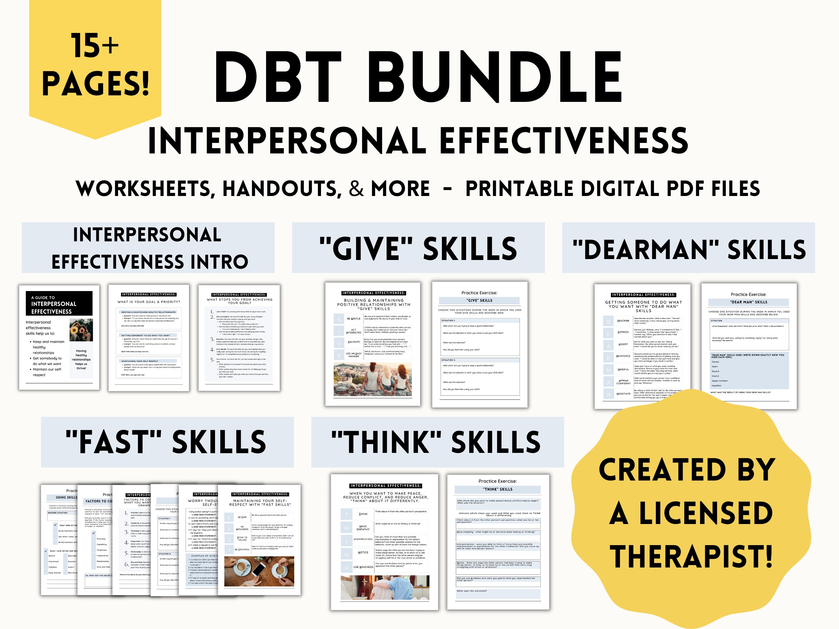 DBT Interpersonal Effectiveness Skills Cheat Sheet