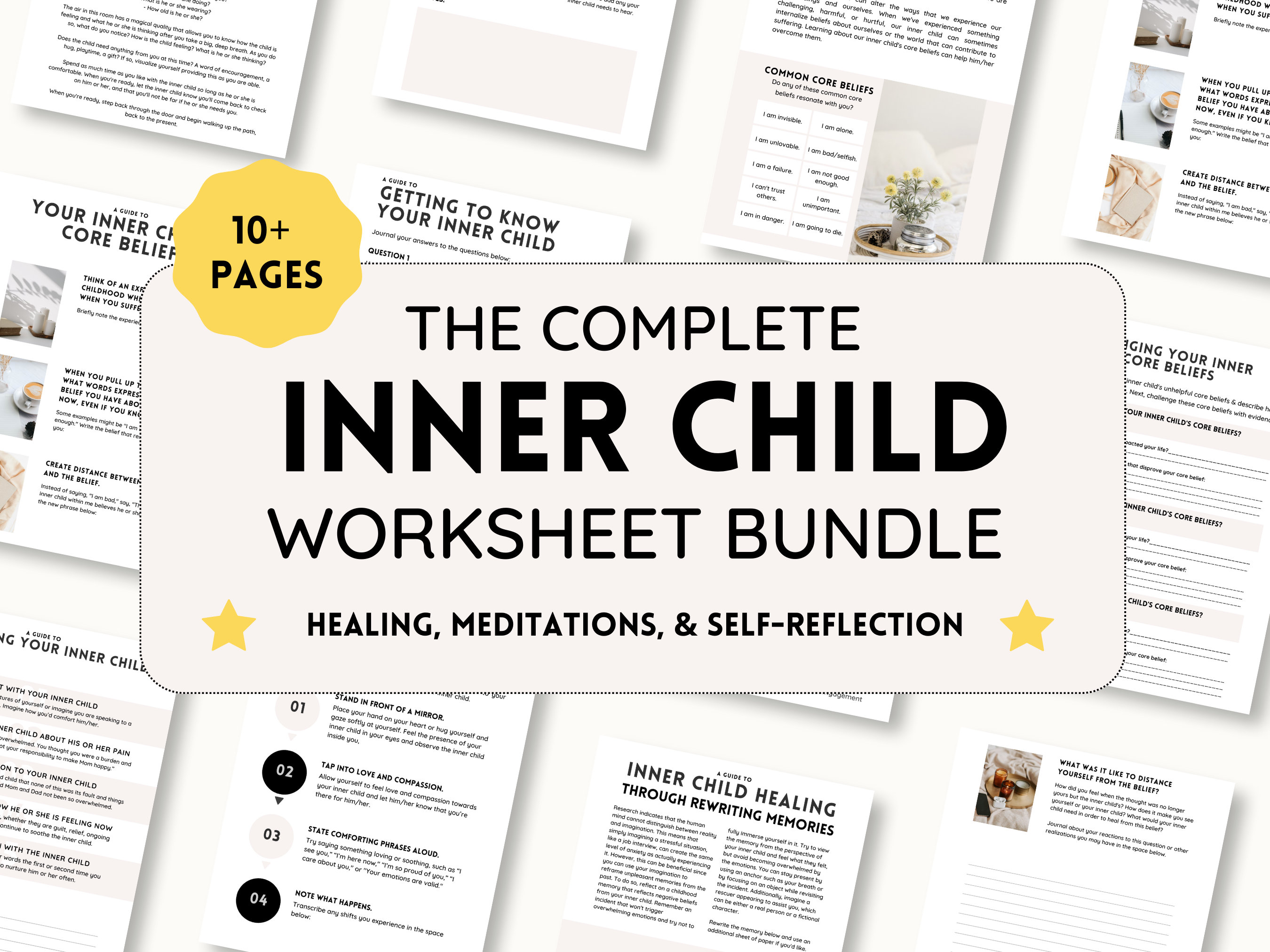 Inner Child Worksheet Bundle Worksheets for Healing Therapy Worksheets Inner Child Worksheet Bundle Worksheets for Healing Therapy Worksheets