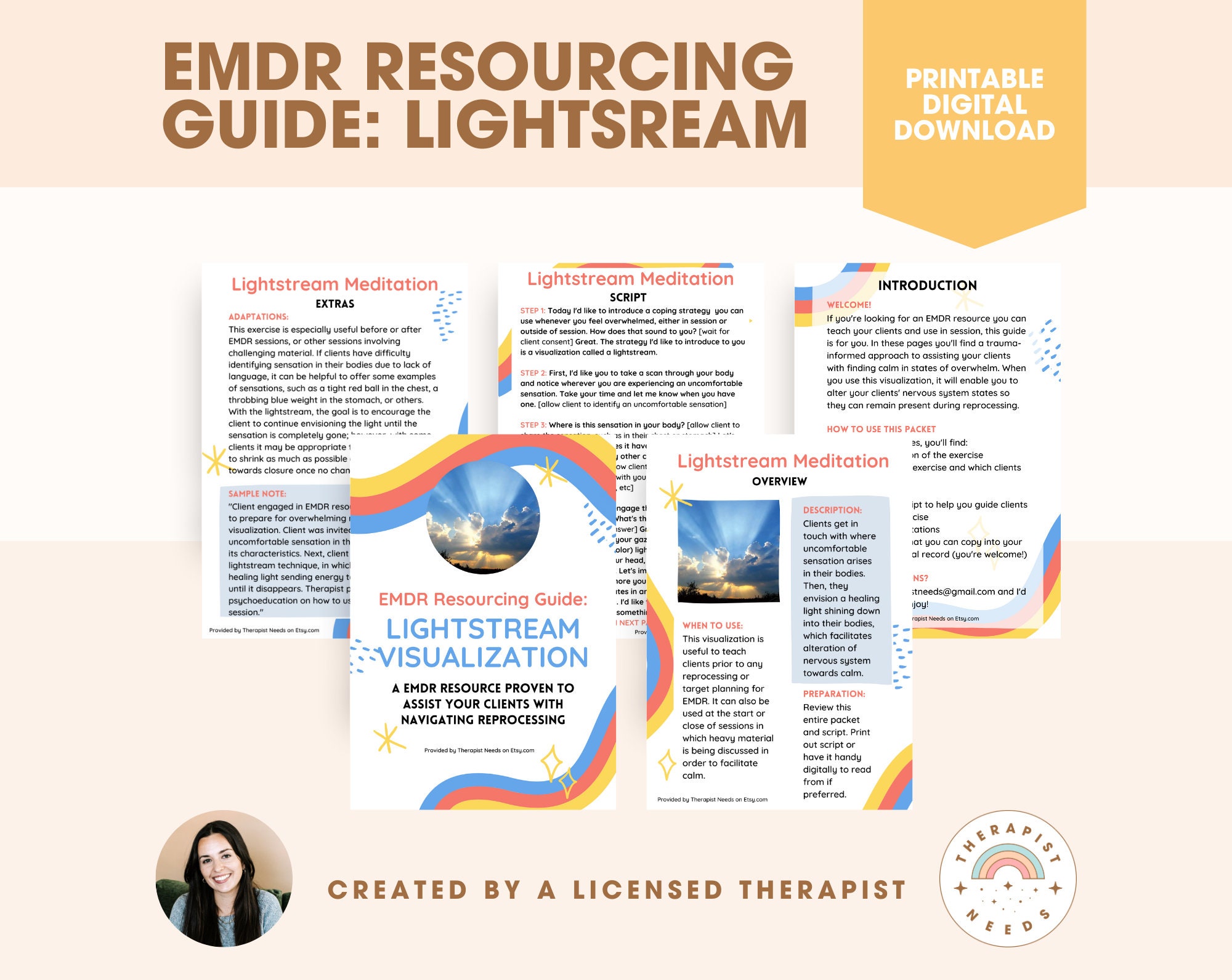 EMDR Resourcing Guide Lightstream EMDR Scripts, Trauma Therapy