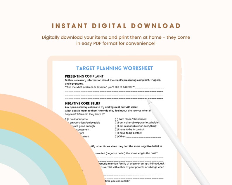 EMDR Worksheets Treatment Plan EMDR Resources, Trauma Therapy, EMDR