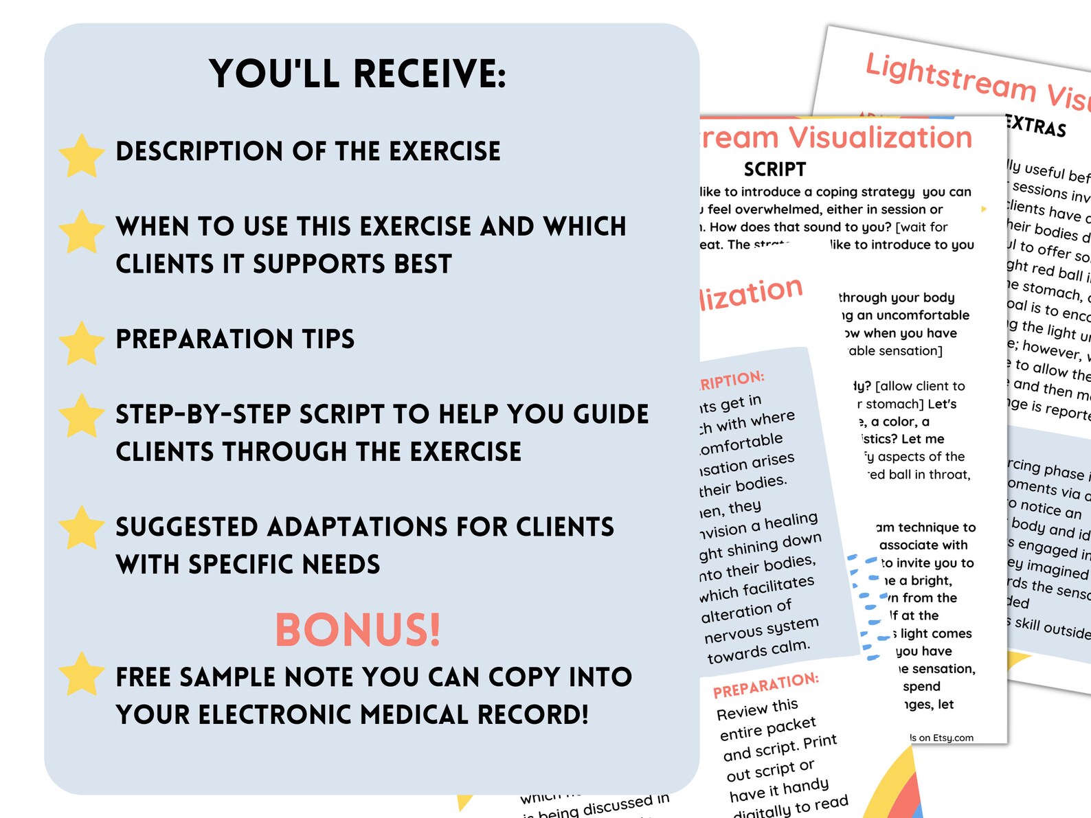 EMDR Resourcing Guide Lightstream EMDR Scripts Trauma Etsy