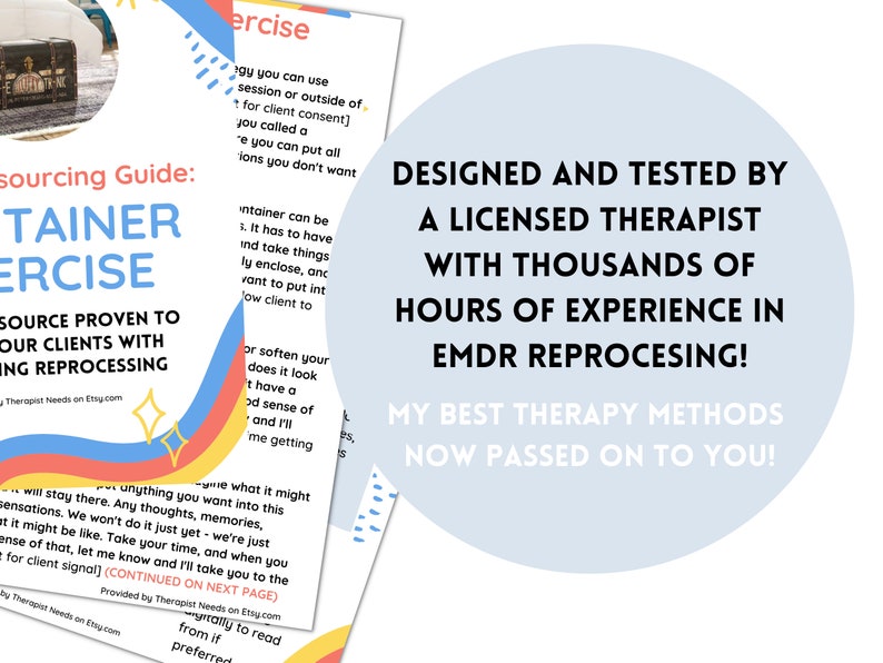 EMDR Resourcing Guide Container EMDR Scripts Trauma Etsy