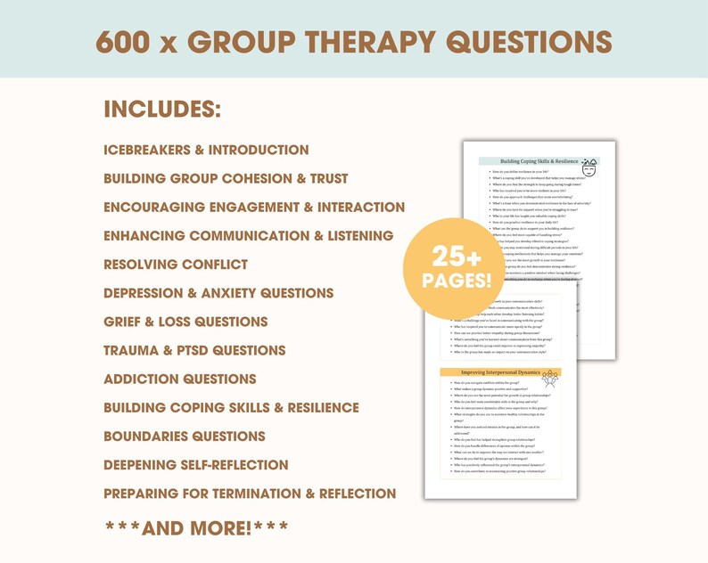 Group Therapy Questions 600 Therapy Session Questions for Group