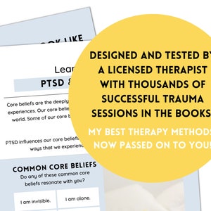 PTSD Worksheets for Teens & Adults: Trauma Therapy Bundle - Etsy