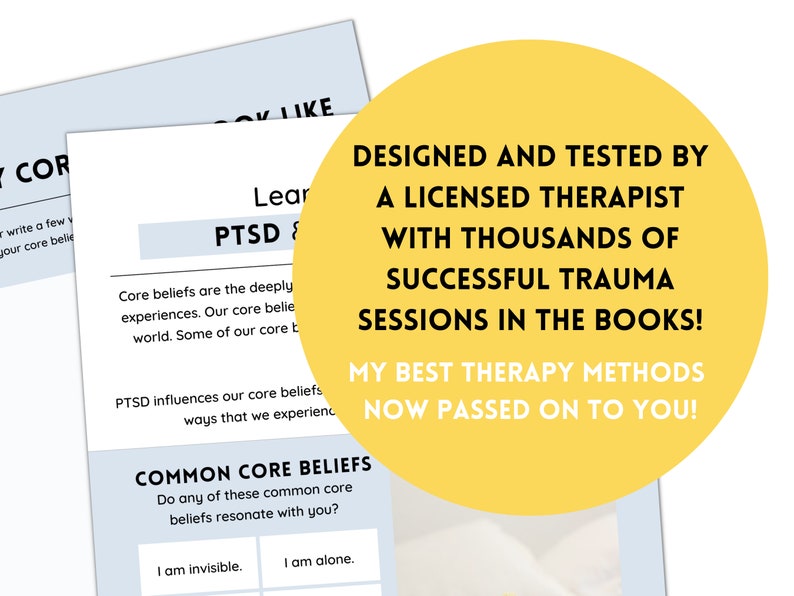 PTSD Worksheets for Teens & Adults: Trauma Therapy Bundle - Etsy