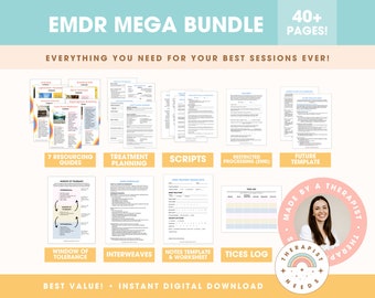 EMDR Bundle! EMDR Worksheets, EMDR Resourcing, Emdr Scripts, Emd Tools, Emdr Interweaves, Emdr Resources, Emdr Therapy, Counseling Worksheet