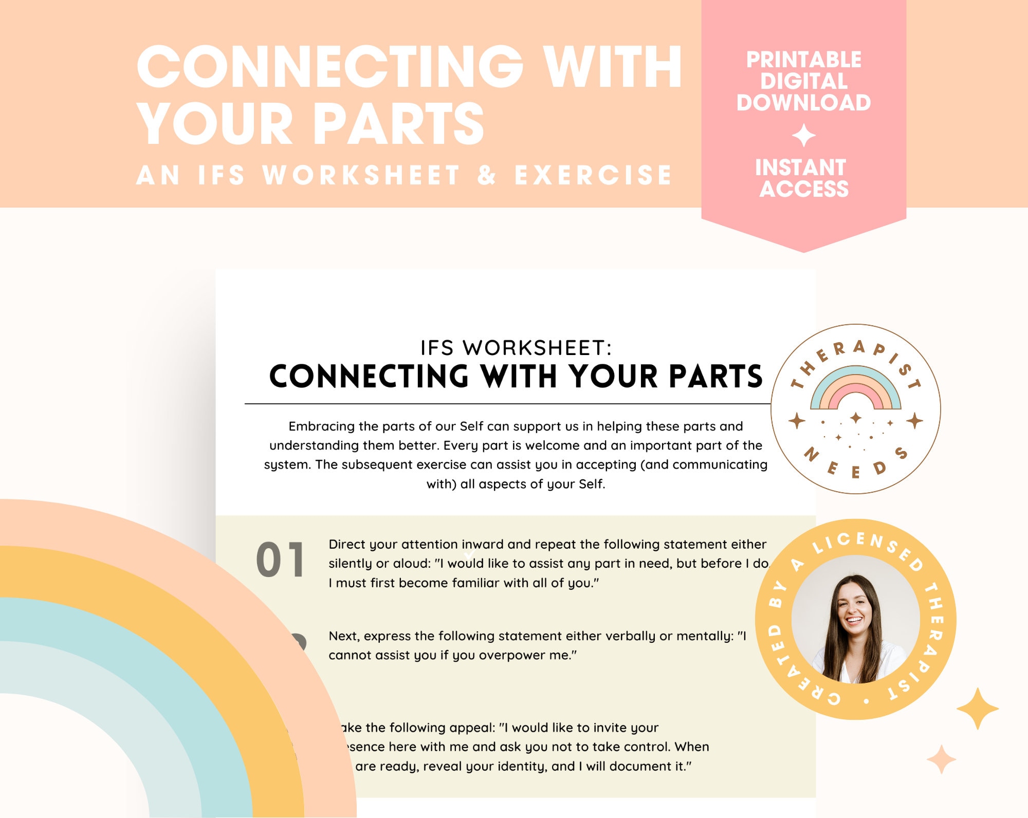 Pieces of Me Therapy Worksheet (Instant Download) 