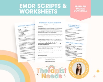 EMDR Scripts & EMDR Worksheets! EMDR Tools, Emdr Resources for Phases 2-7, Emdr Guides, Trauma Therapy, Counseling, Notice That Emdr