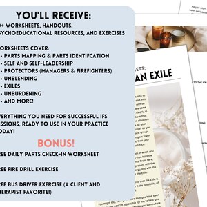 IFS Bundle of IFS Worksheets Internal Family Systems Therapy Etsy