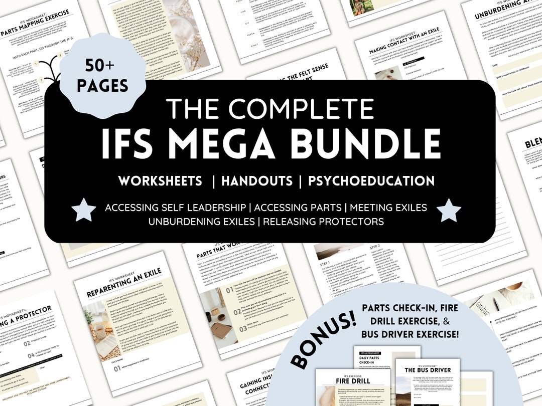 IFS Bundle of IFS Worksheets Internal Family Systems Therapy Etsy