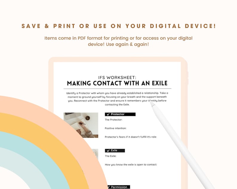IFS Bundle of IFS Worksheets Internal Family Systems Therapy Exercise, Counseling Activities, Printable Digital Download, Parts Mapping image 6