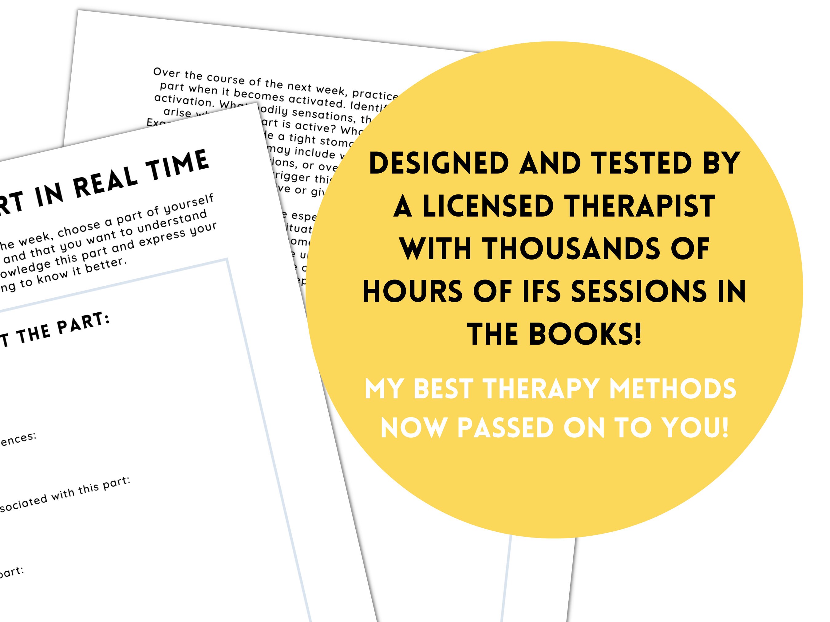 IFS Worksheets Parts Internal Family Systems Therapy Etsy