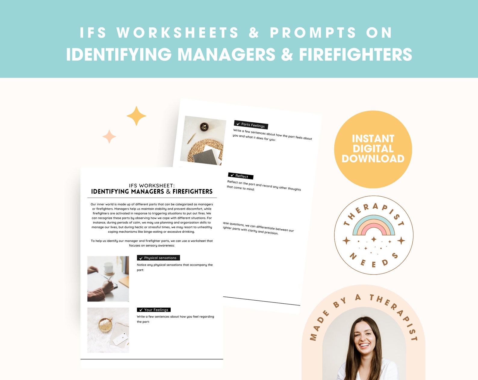 IFS Parts Worksheet for Managers & Firefighters Internal Family Systems ...