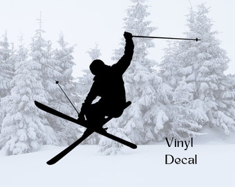 Mute Grab Park Skier Jumping Decal-free Shipping Ski Skiing - Etsy