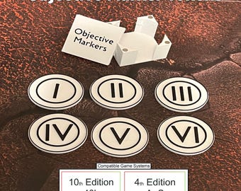Objective Marker Tokens for Warhammer 40k & Age of Sigmar