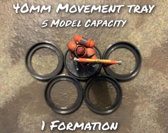 40mm Movement Tray | 5 Slot | Tabletop Miniature Wargaming